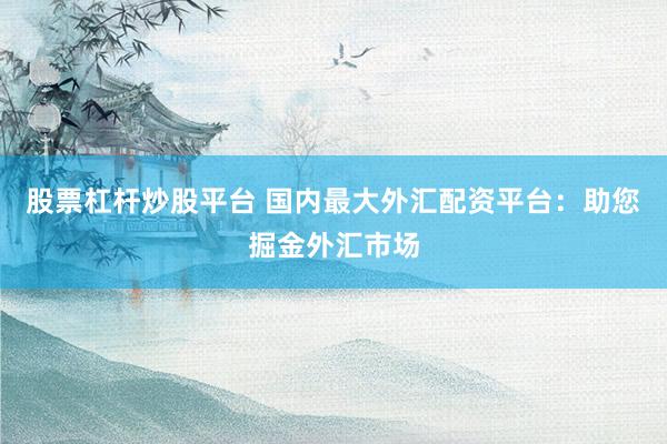 股票杠桿炒股平臺 國內(nèi)最大外匯配資平臺：助您掘金外匯市場