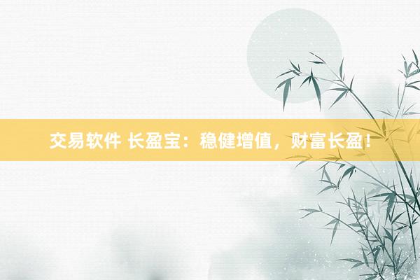 交易軟件 長盈寶：穩(wěn)健增值，財富長盈！