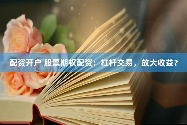 配資開戶 股票期權(quán)配資：杠桿交易，放大收益？