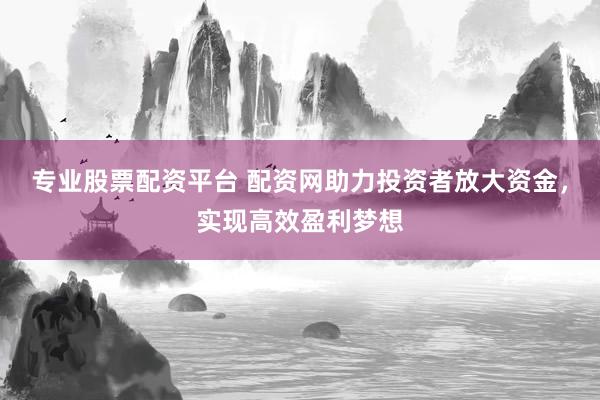專業(yè)股票配資平臺(tái) 配資網(wǎng)助力投資者放大資金，實(shí)現(xiàn)高效盈利夢(mèng)想
