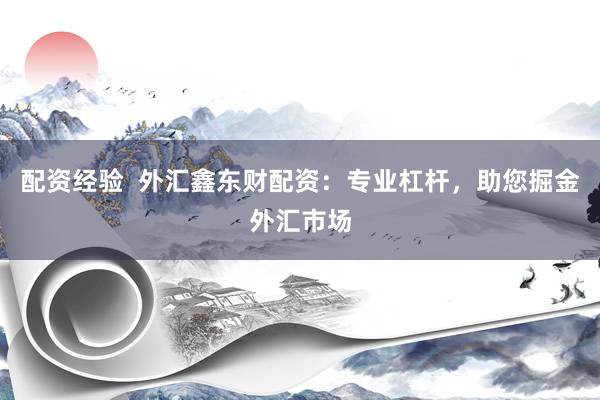 配資經(jīng)驗(yàn)  外匯鑫東財(cái)配資：專業(yè)杠桿，助您掘金外匯市場(chǎng)